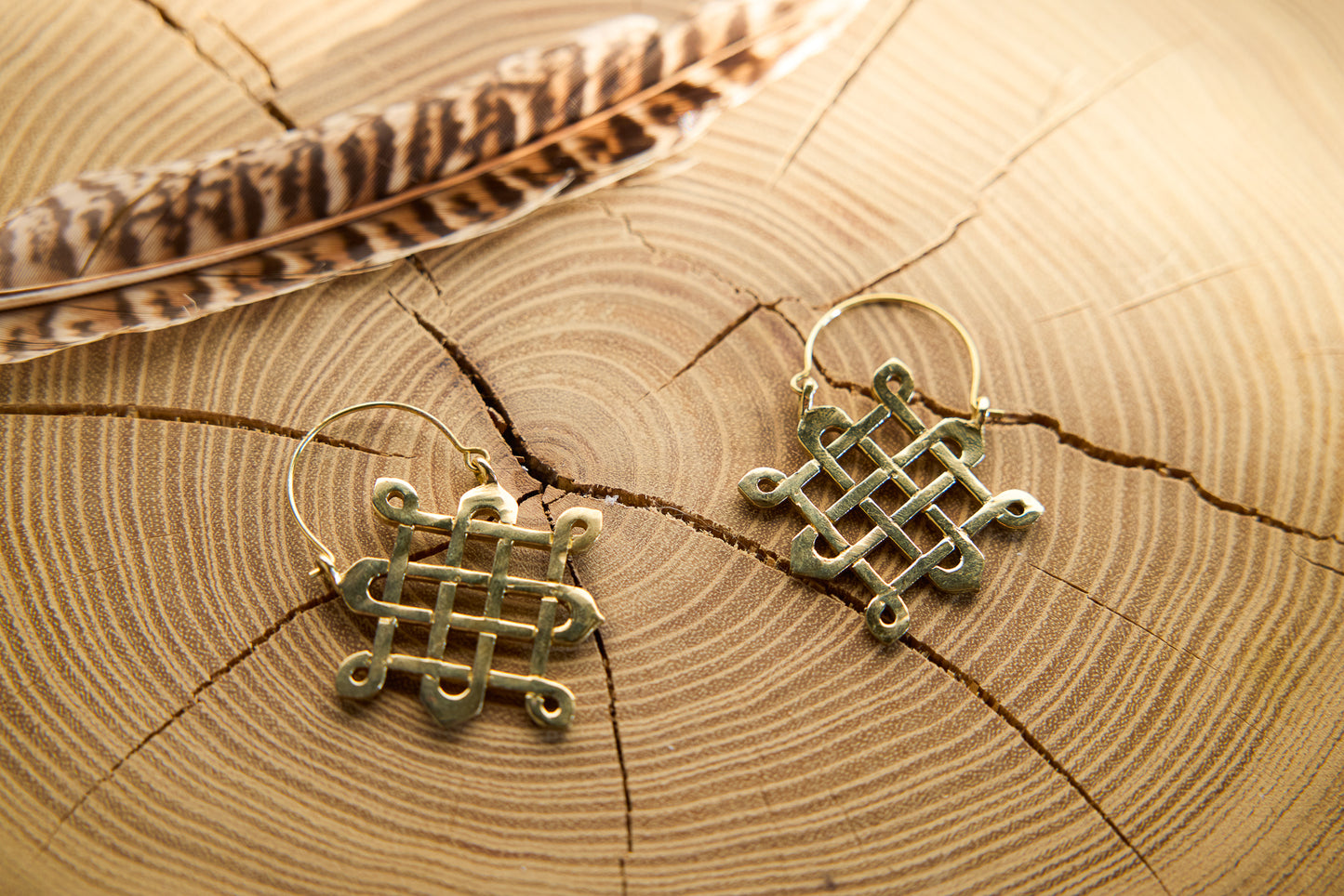 Messingohrringe "Celtic Knot"
